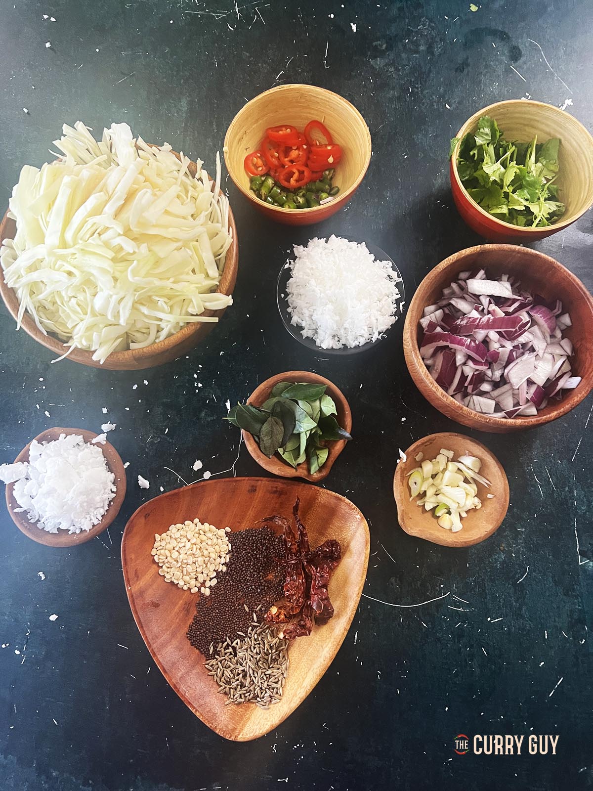 Ingredients for the thoran.