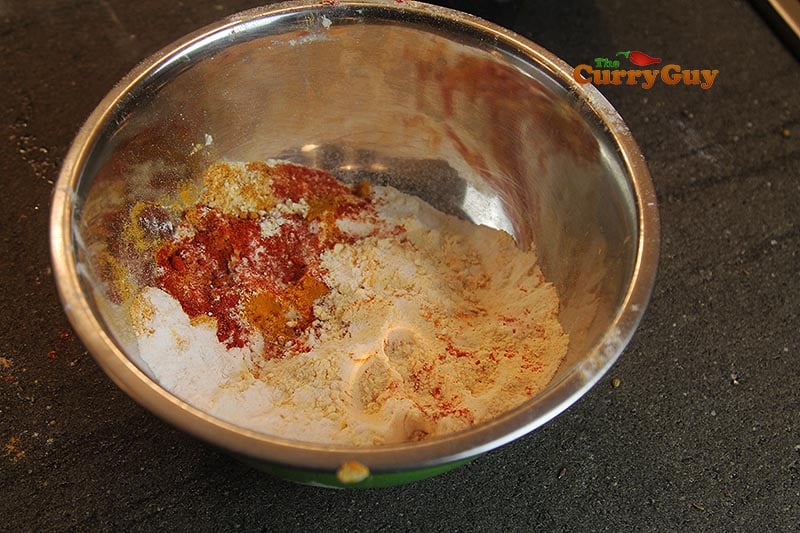 The dry powder ingredients.