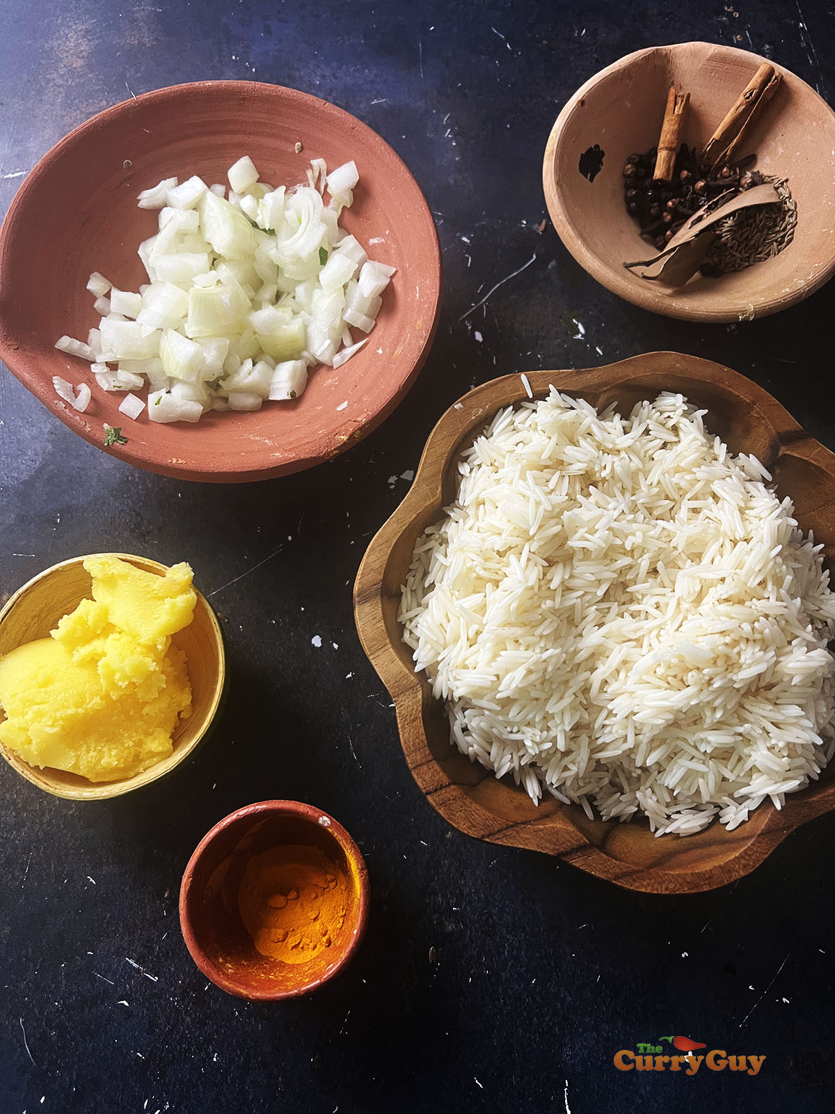 Ingredients for pilau rice