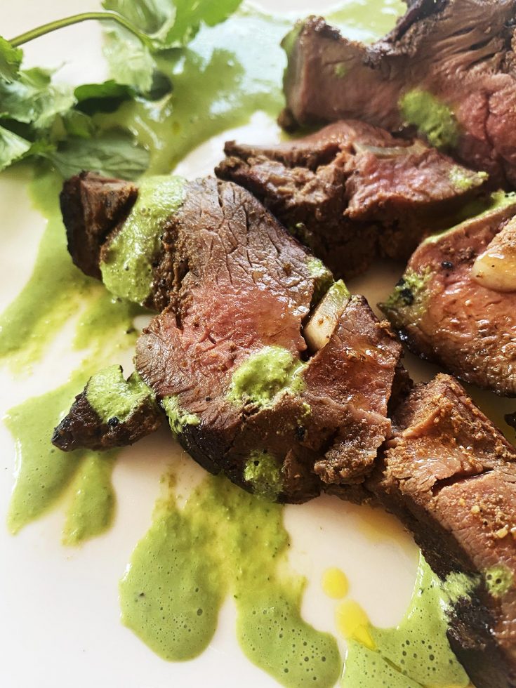 Butterflied lamb raan