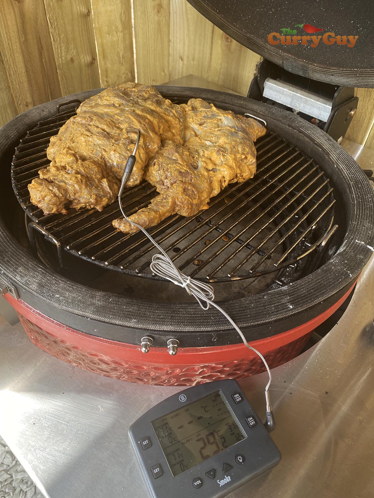 Checking roast temperature