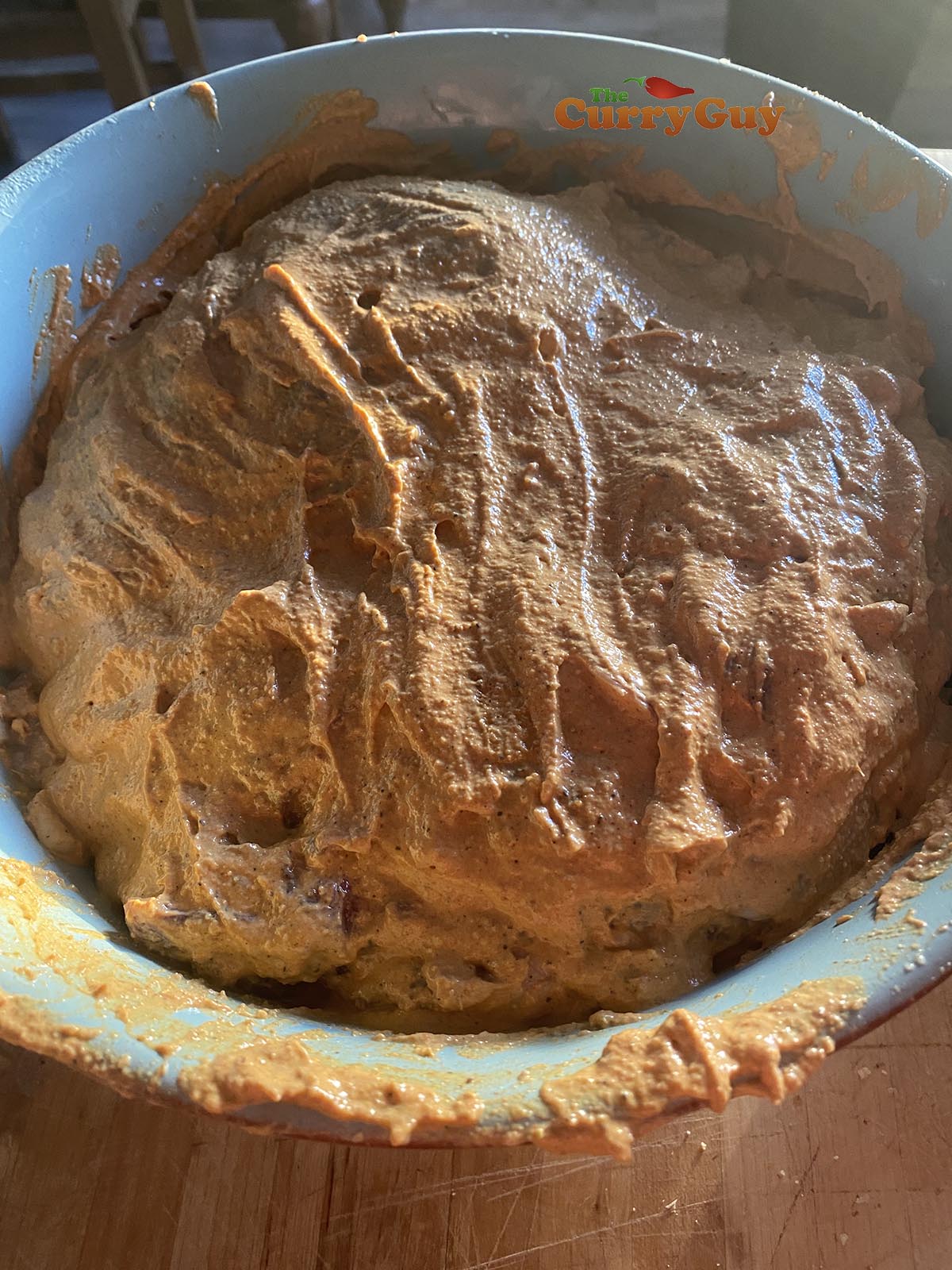 Lamb leg in marinade