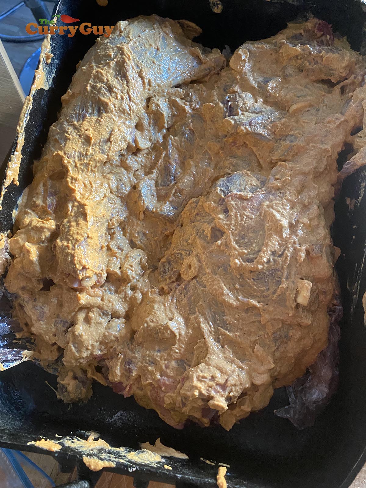 Lamb in second marinade