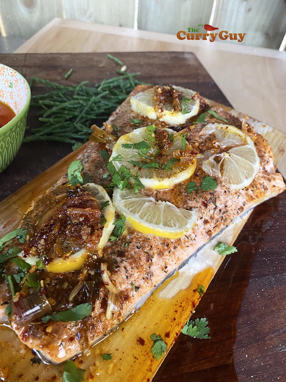 Cedar plank salmon