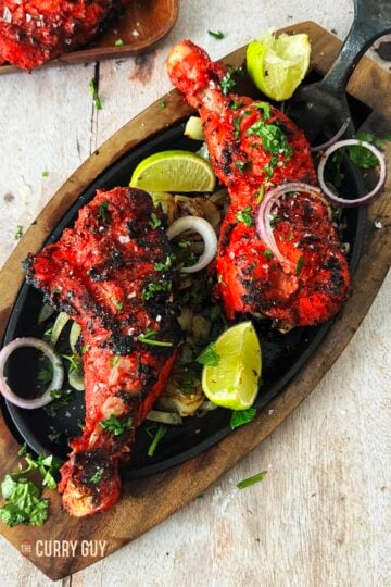 The chicken made using this tandoori chicken recipe.