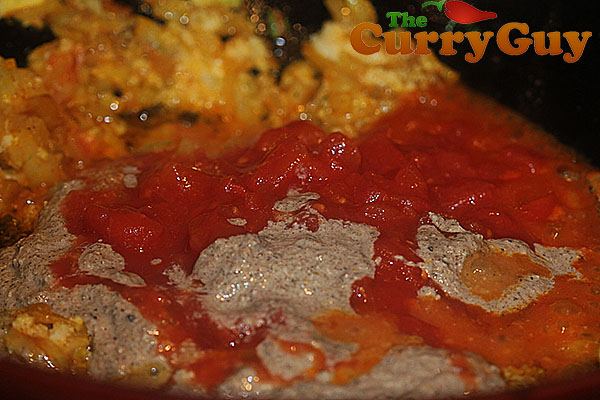 Making Punjabi Halibut curry