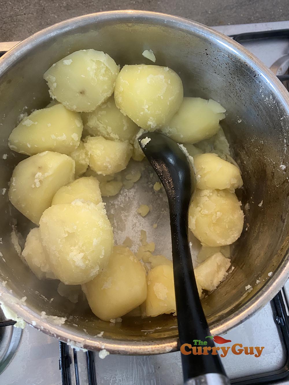 potatoes in pan