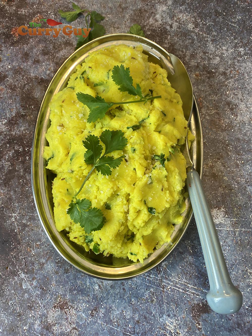 Creamy mashed potatoes done Indian style