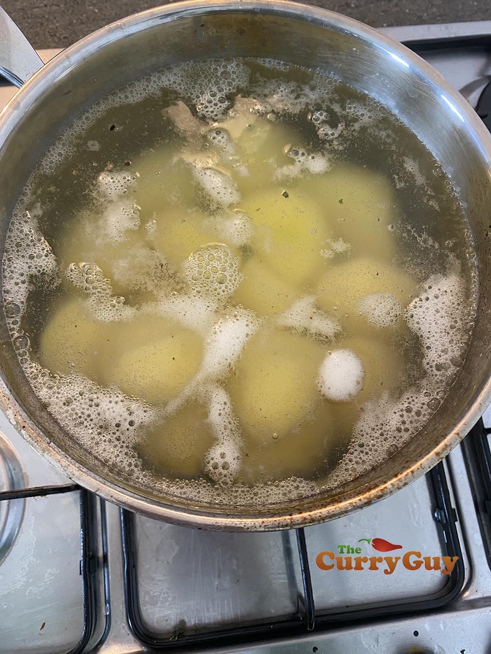 boiling potatoes