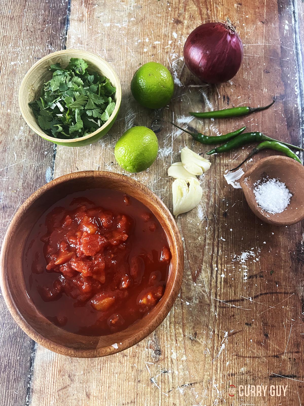 Ingredients for the chutney.