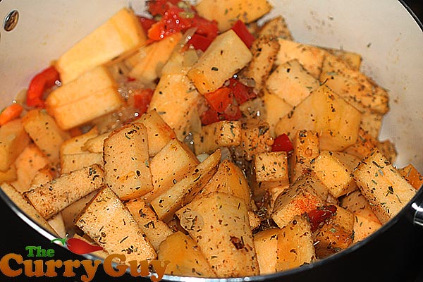 Making spicy pumpkin soup