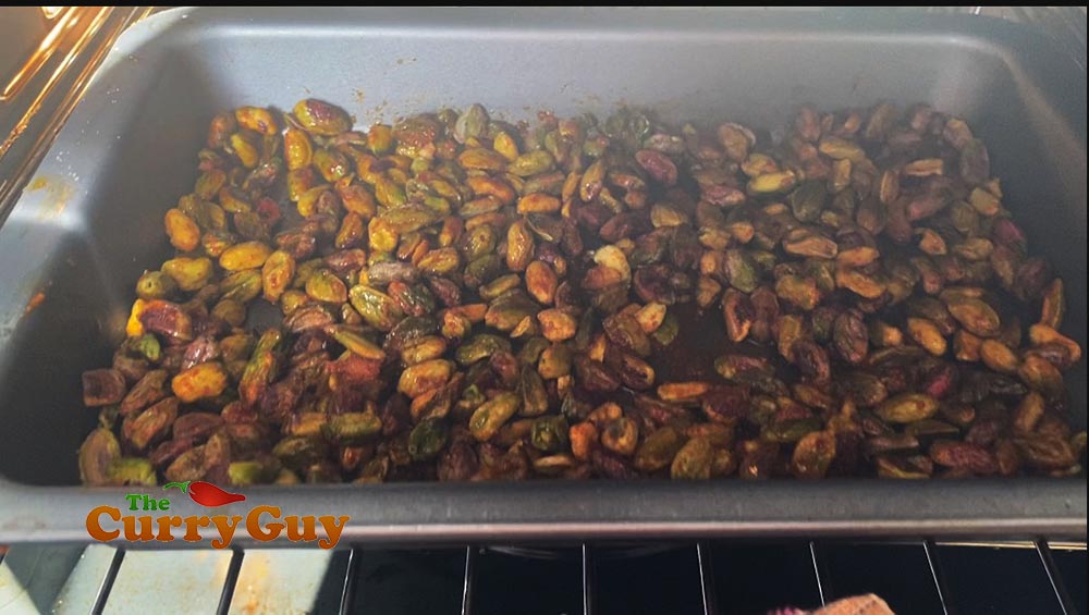 Baking pistachios