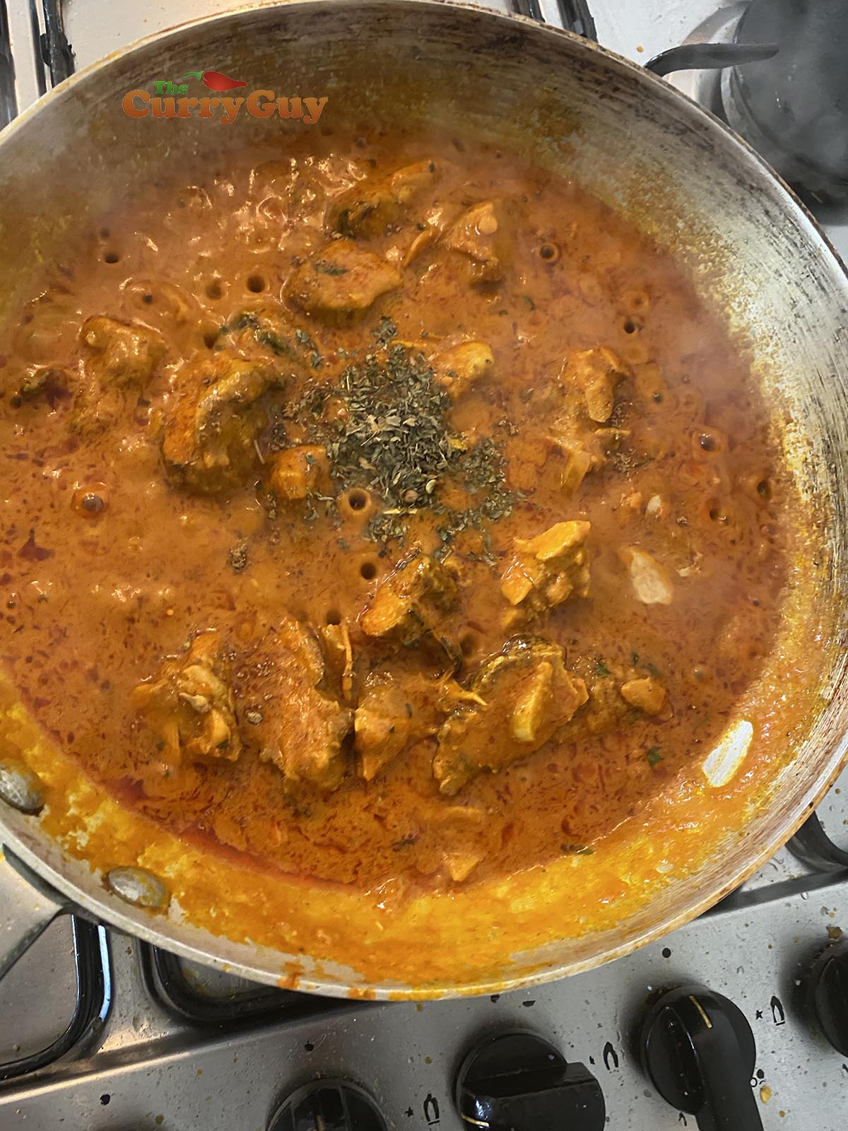 Adding dried fenugreek