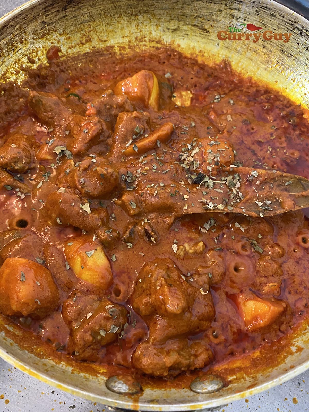 Adding dried fenugreek and lemon juice