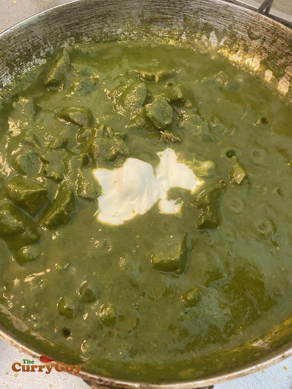 Stirring in the yoghurt