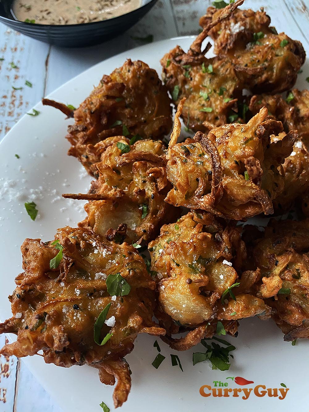 Onion bhajis