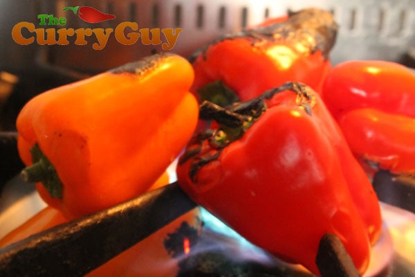 Roasting peppers