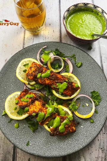 Tandoori baked salmon