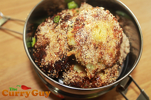 alookebabs aloo kebabs served in an Indian Tiffin