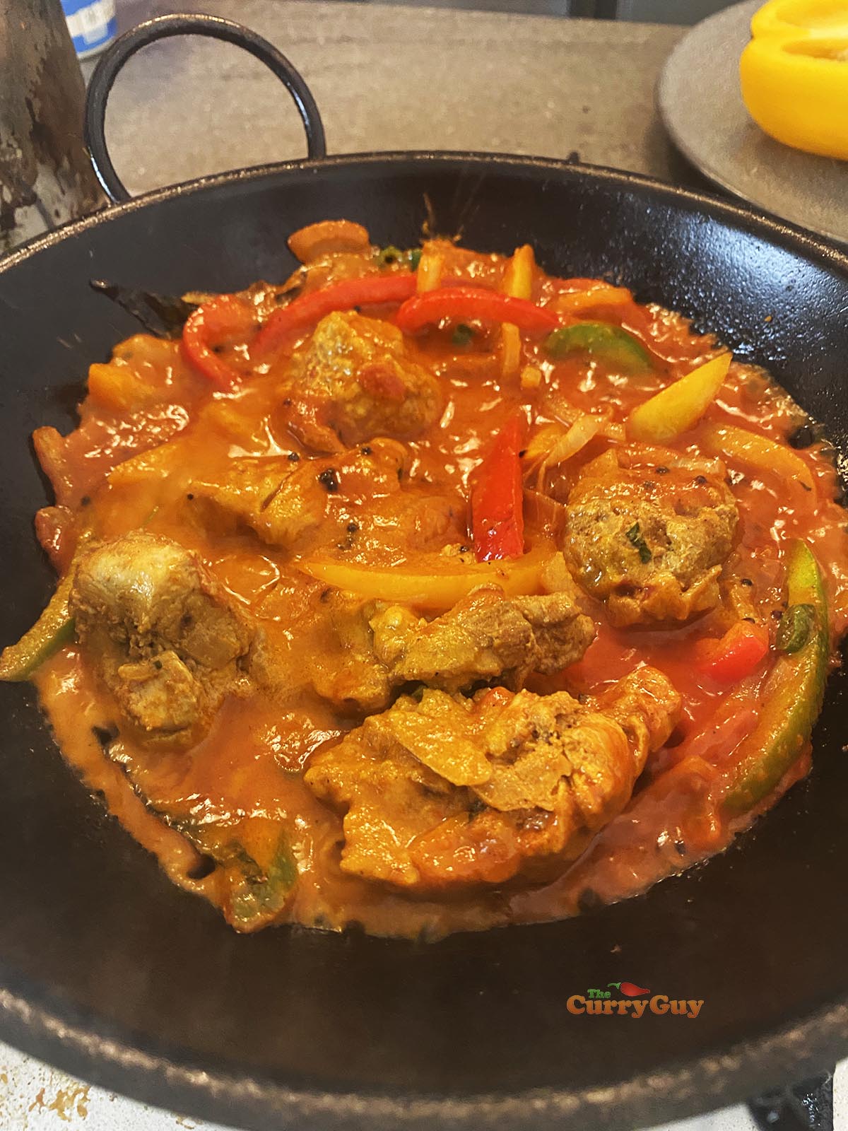 Adding the meat to the pan