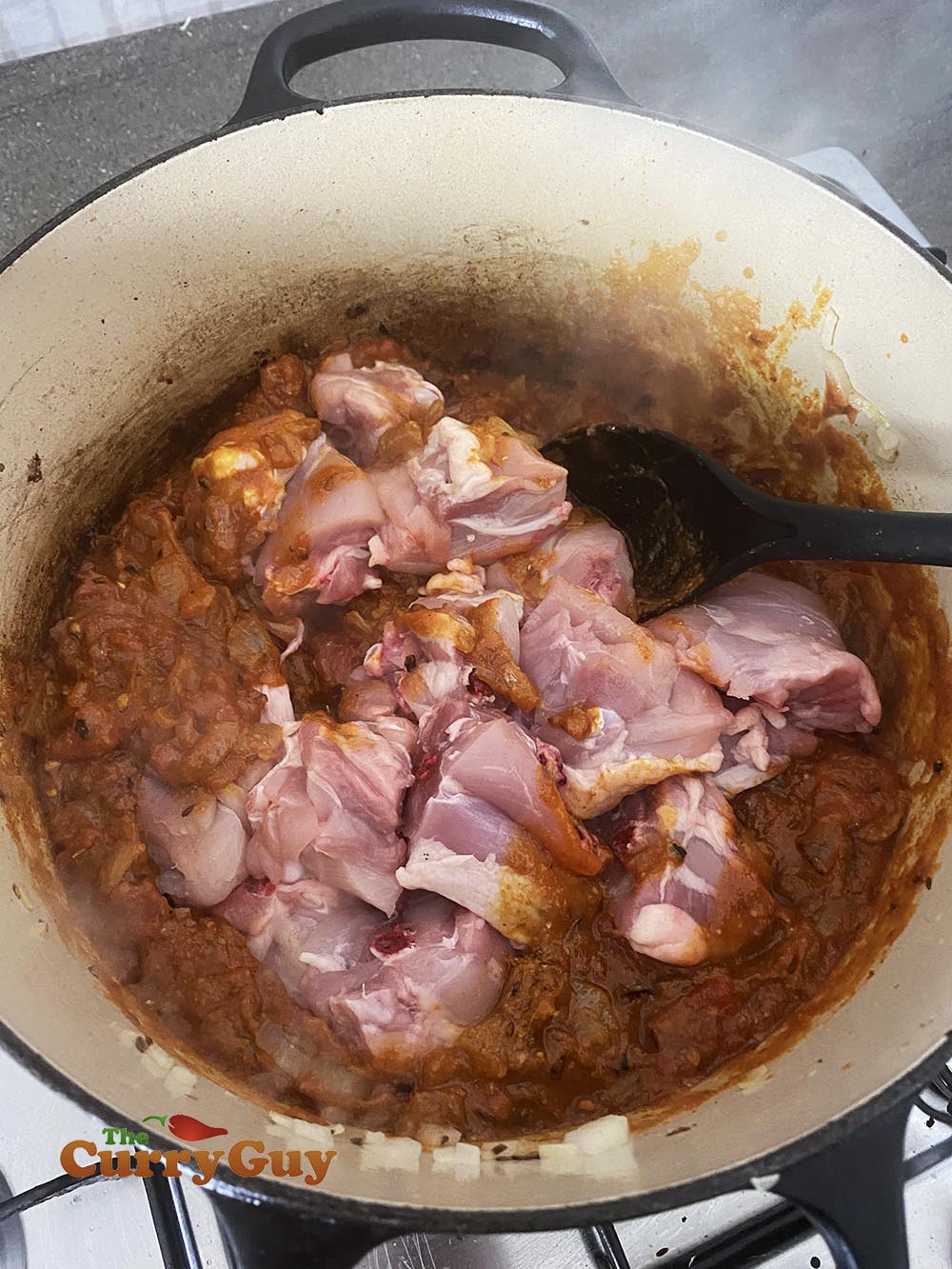 added tomato and chicken