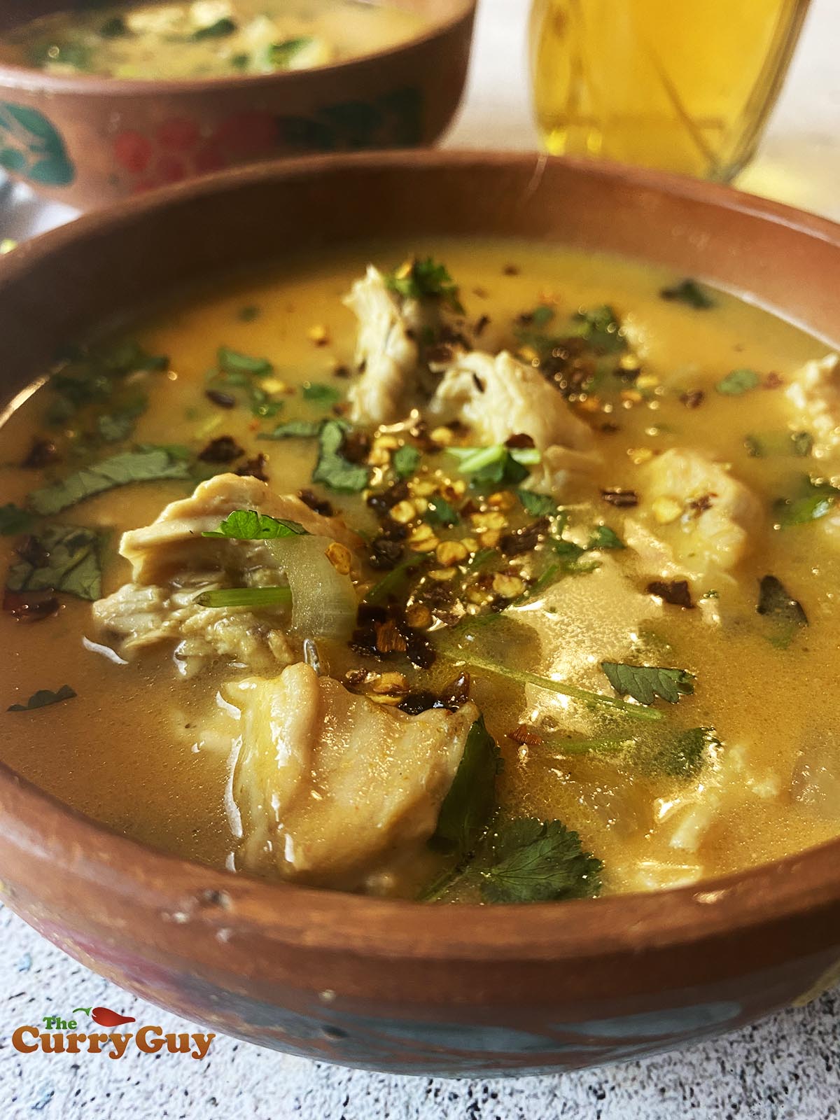 Finished leftover turkey soup