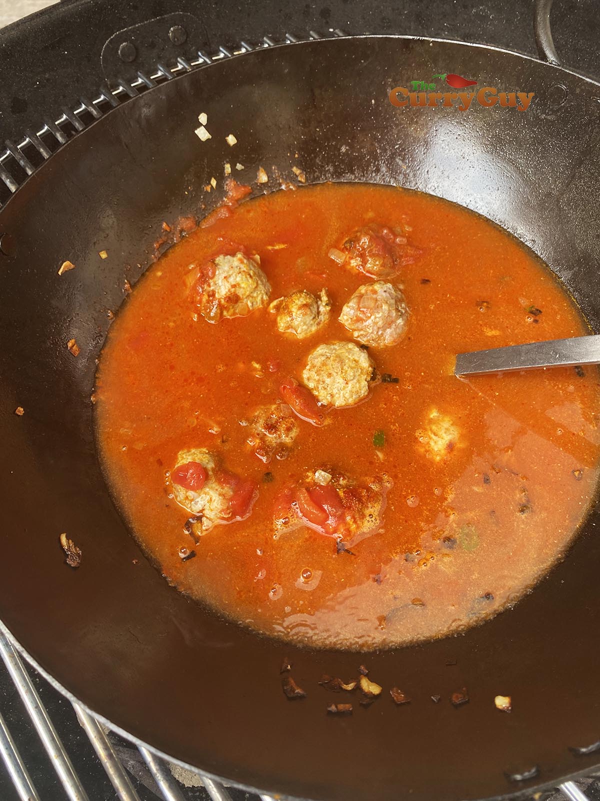 Adding water or stock to pan