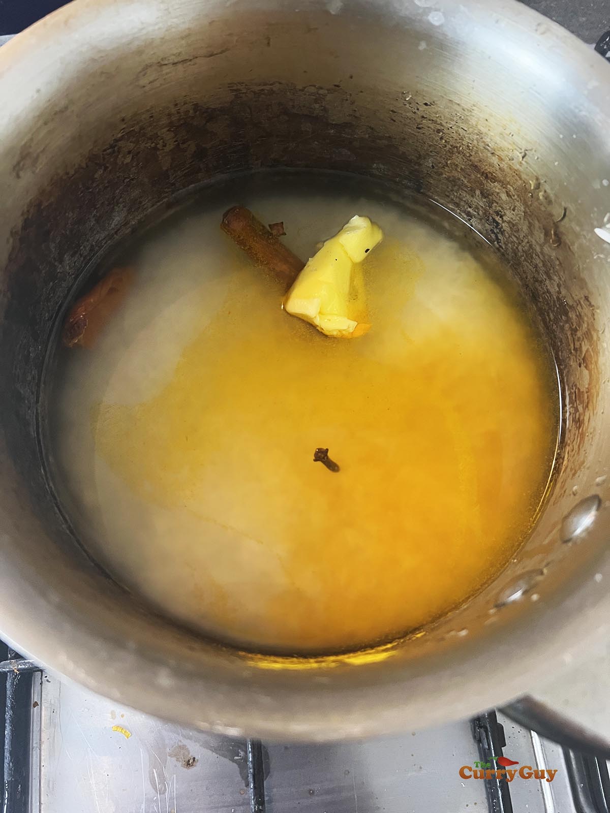 Rice ready for steaming.