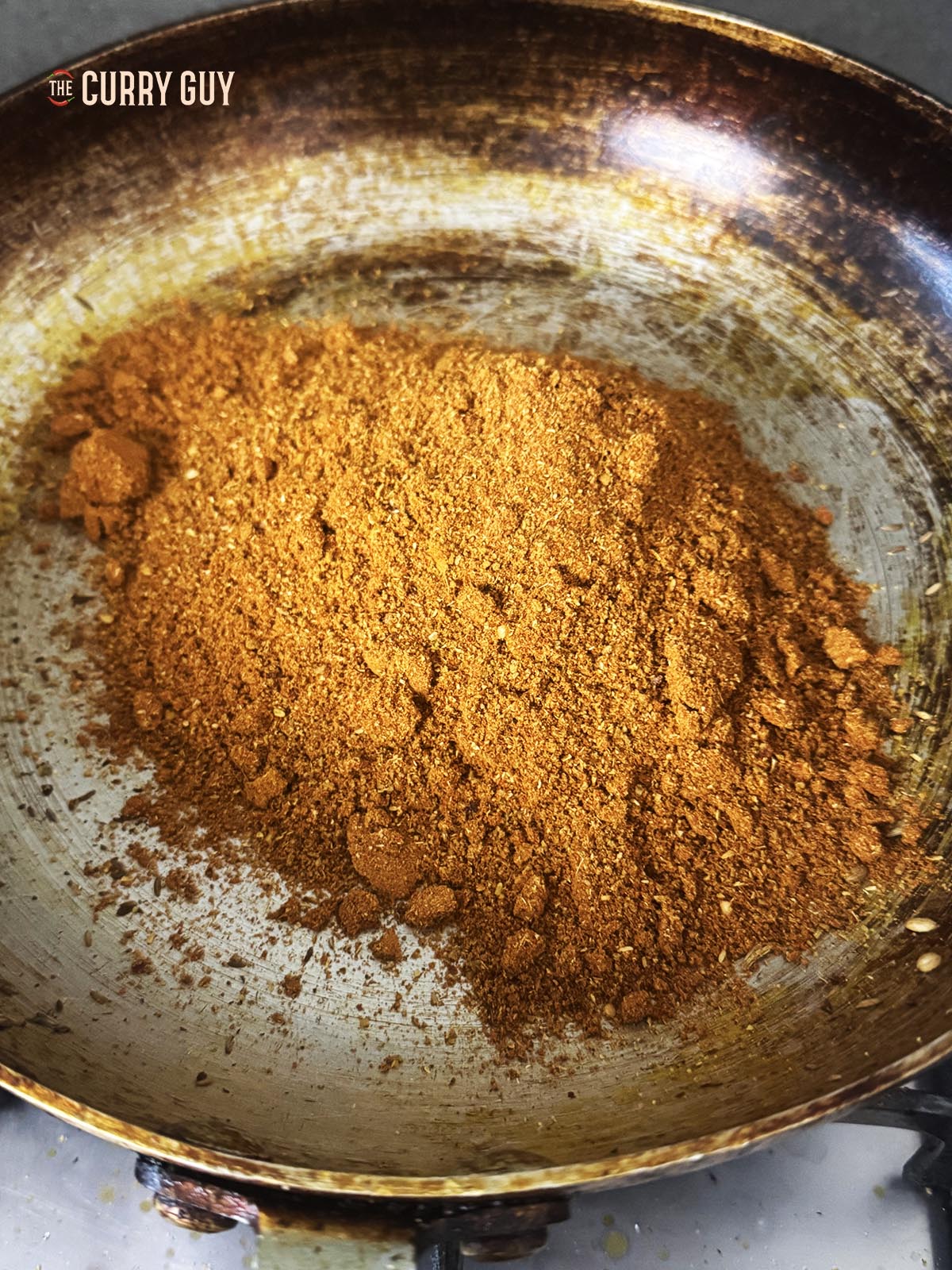 The spice blend in a pan over a medium heat. 