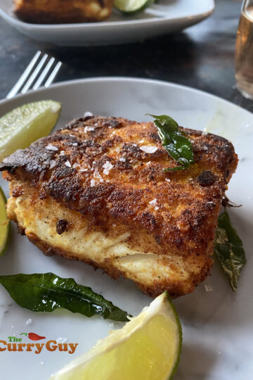 Pan fried halibut