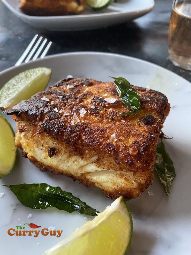 Pan fried halibut