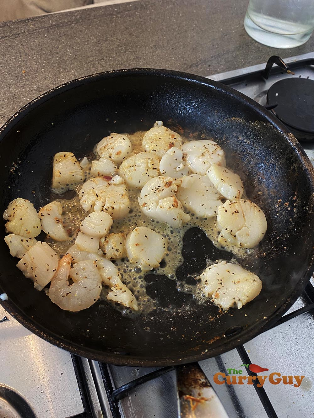 frying scallops