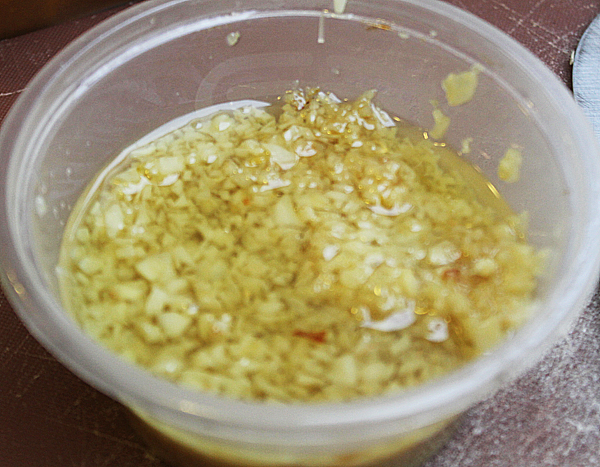 Slow cooked garlic in oil