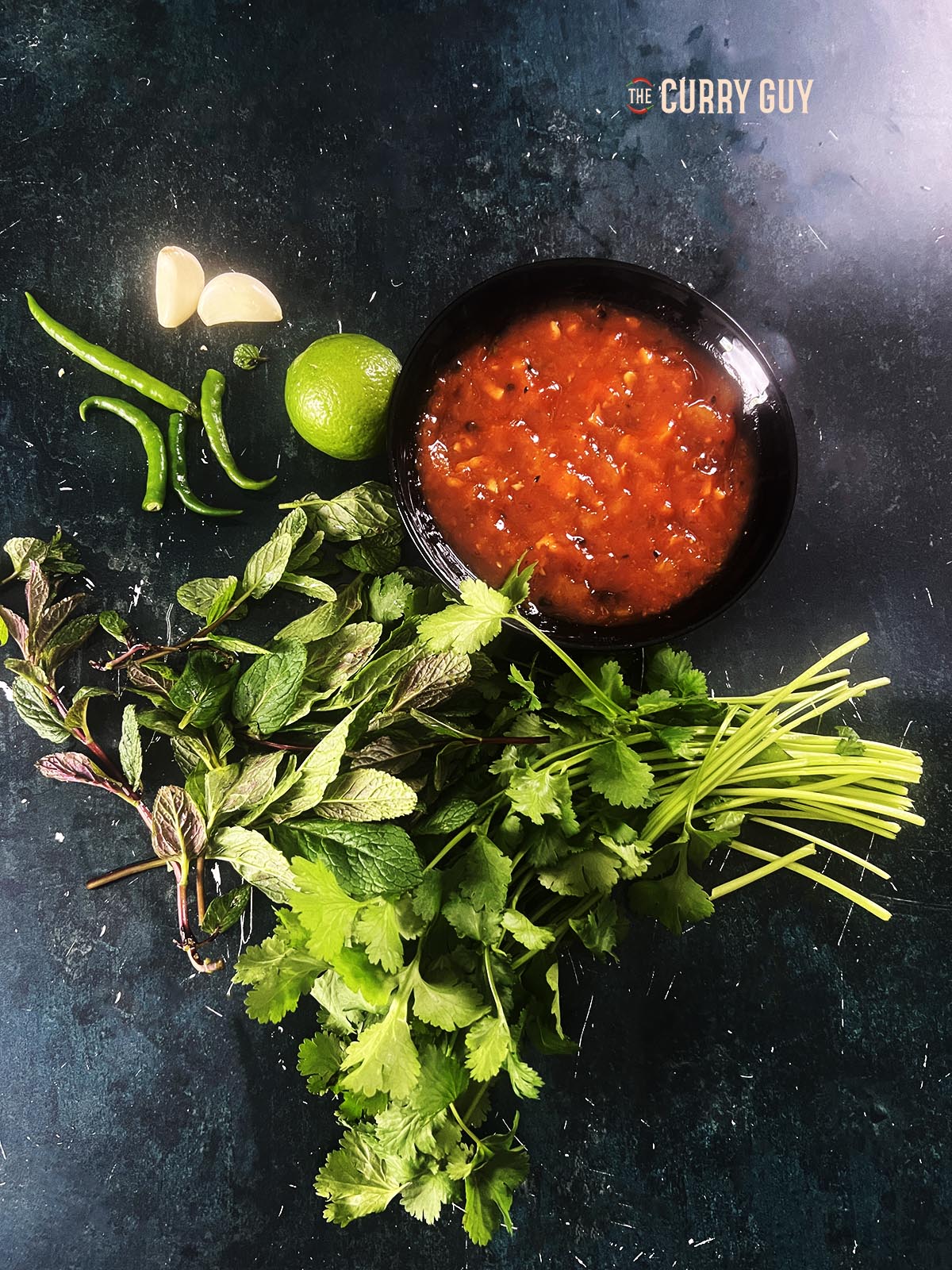 Ingredients for the chutney.