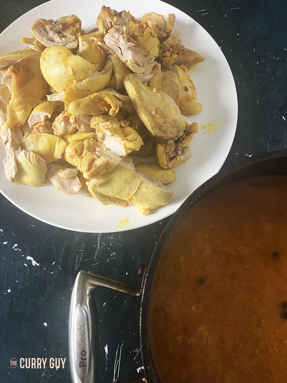 The pre-cooked chicken.