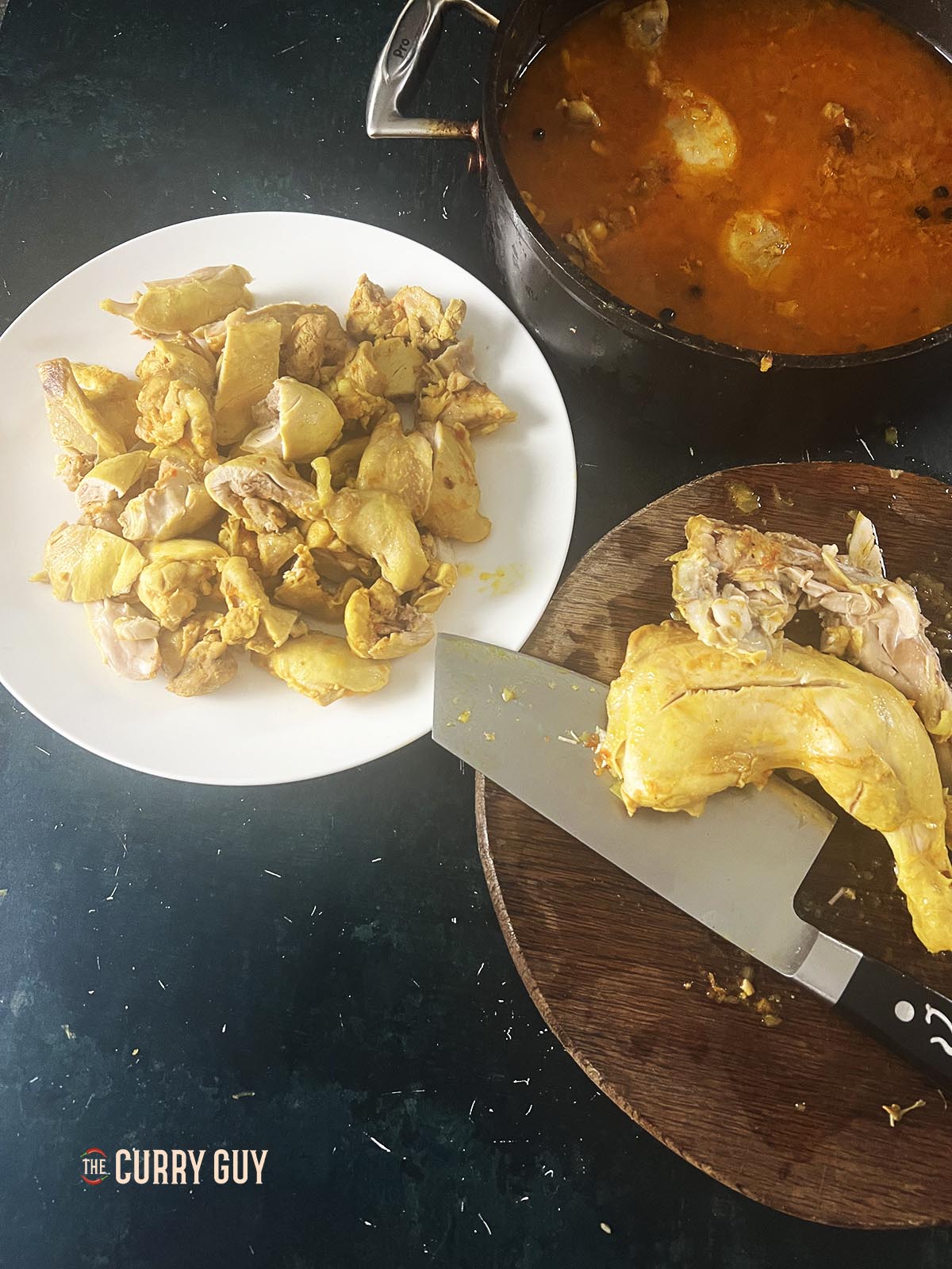 pre-cooked chicken for BIR (British Indian Restaurant) style curries.