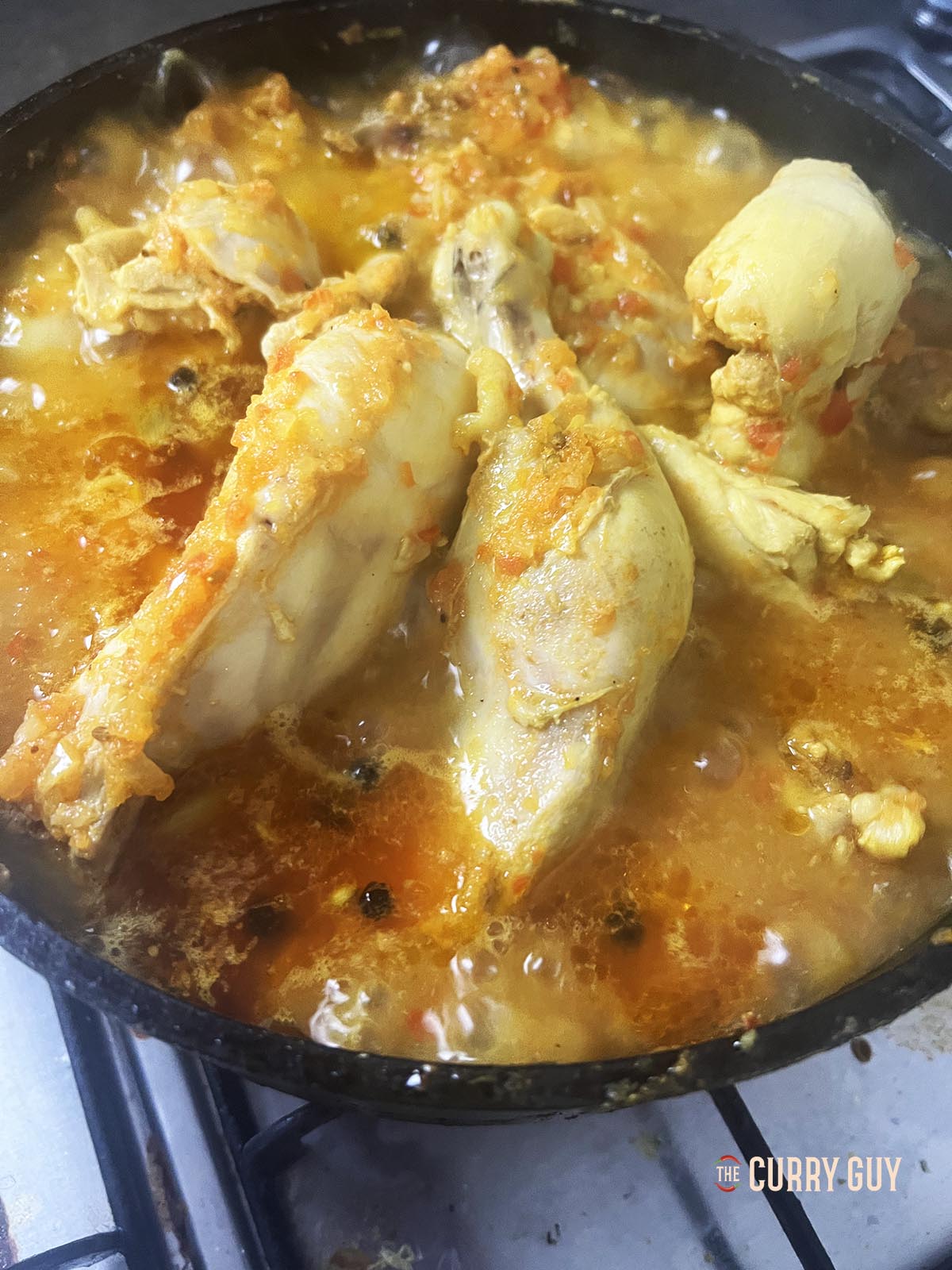 Cooling the chicken.