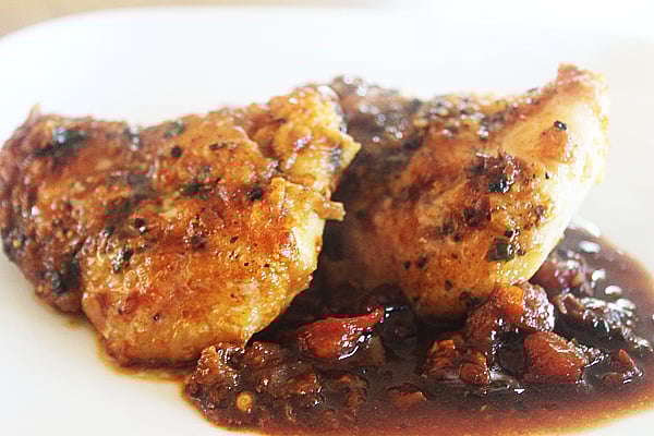 Monk cheek with chorizo