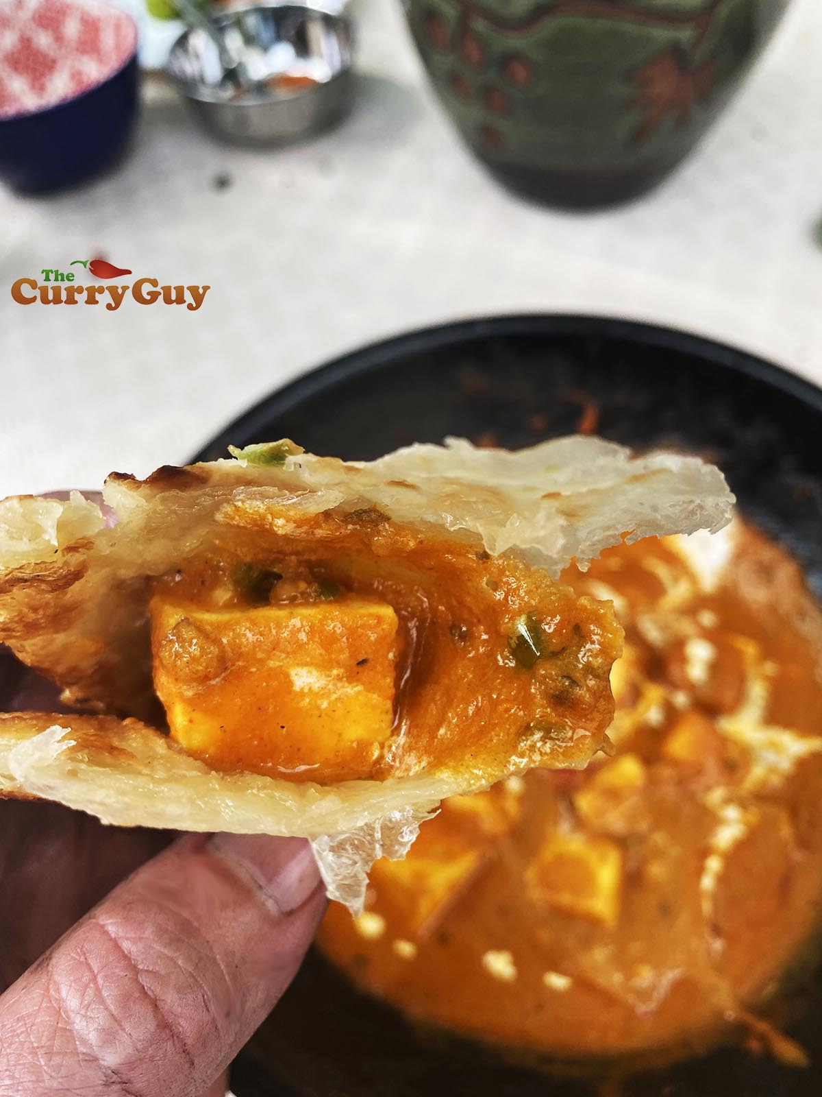 Paneer balti in a naan