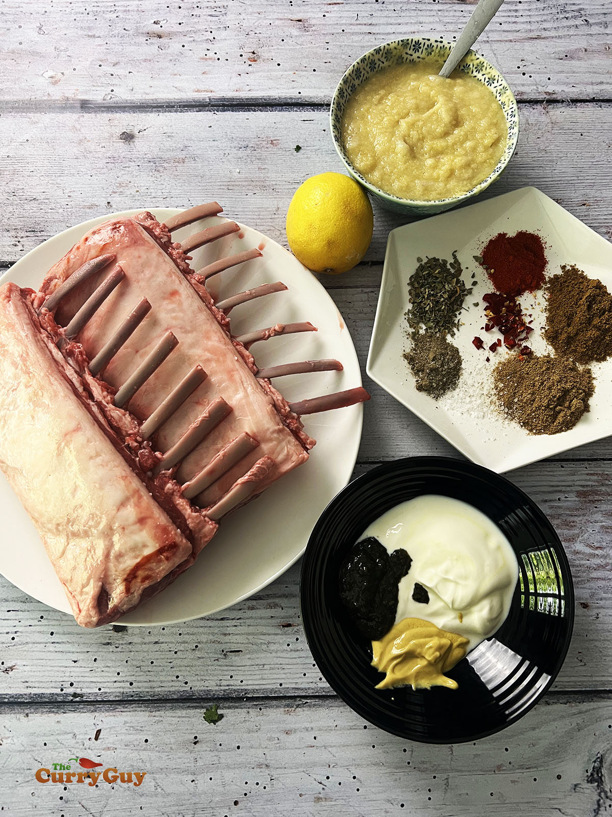 Ingredients for tandoori lamb chops