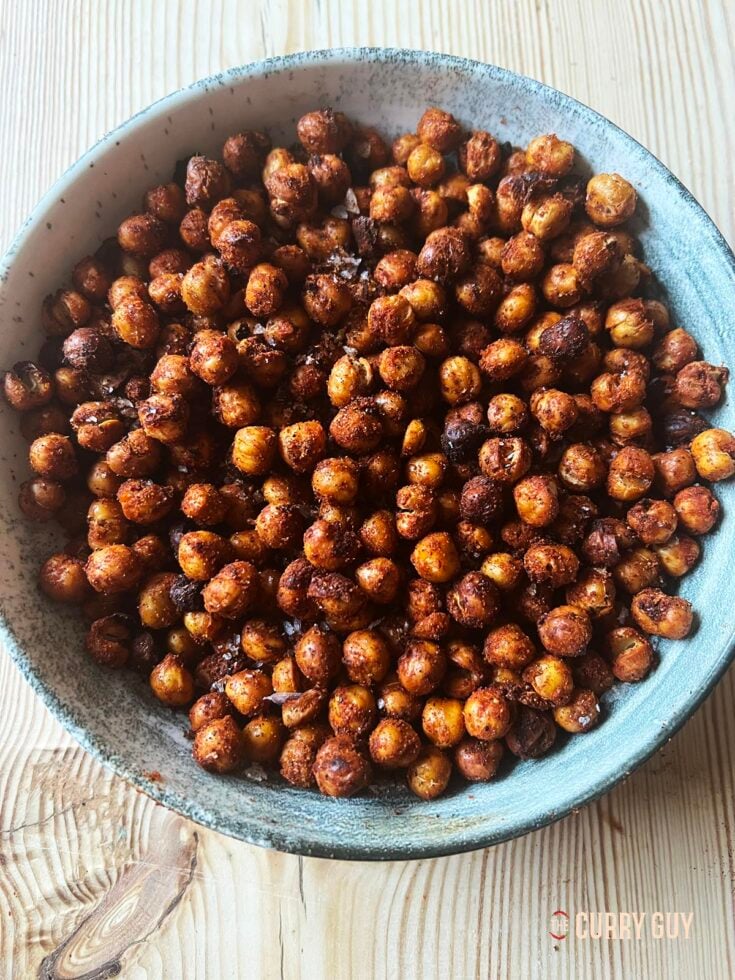 Roasted Chickpeas in a serving bowl.