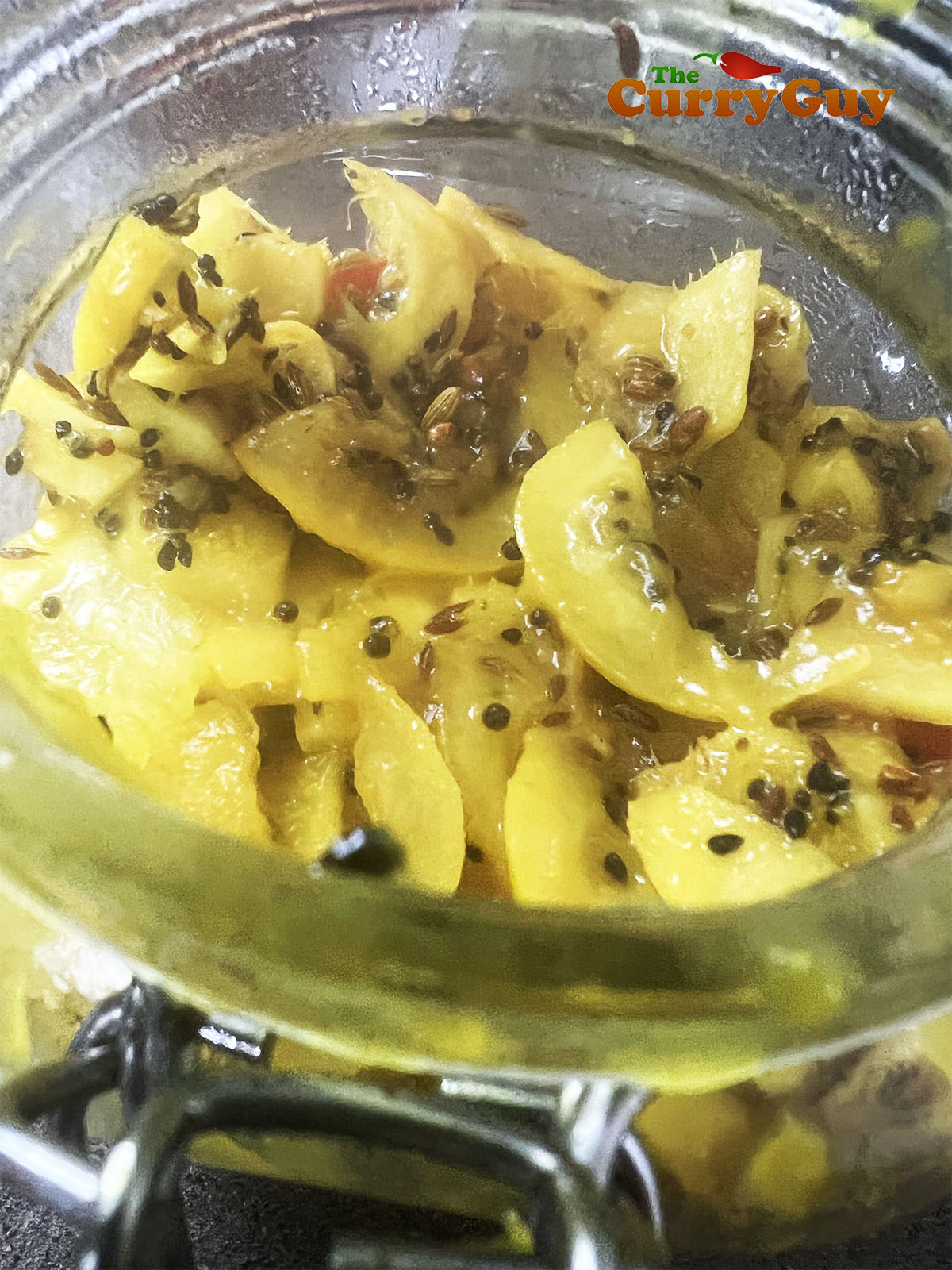 Lemon and spice mixture in a jar.