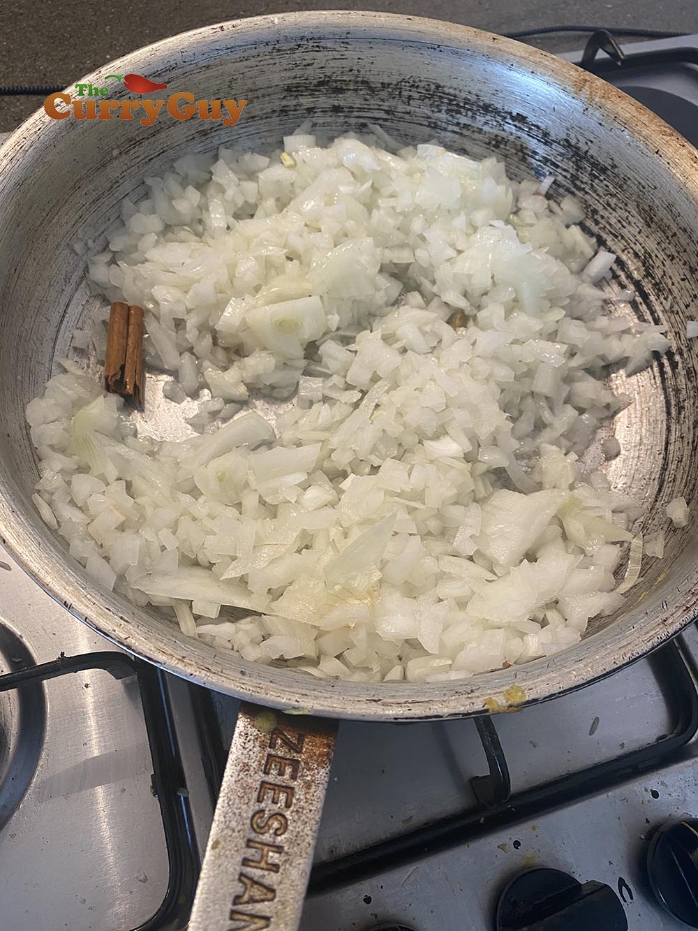 Frying onions