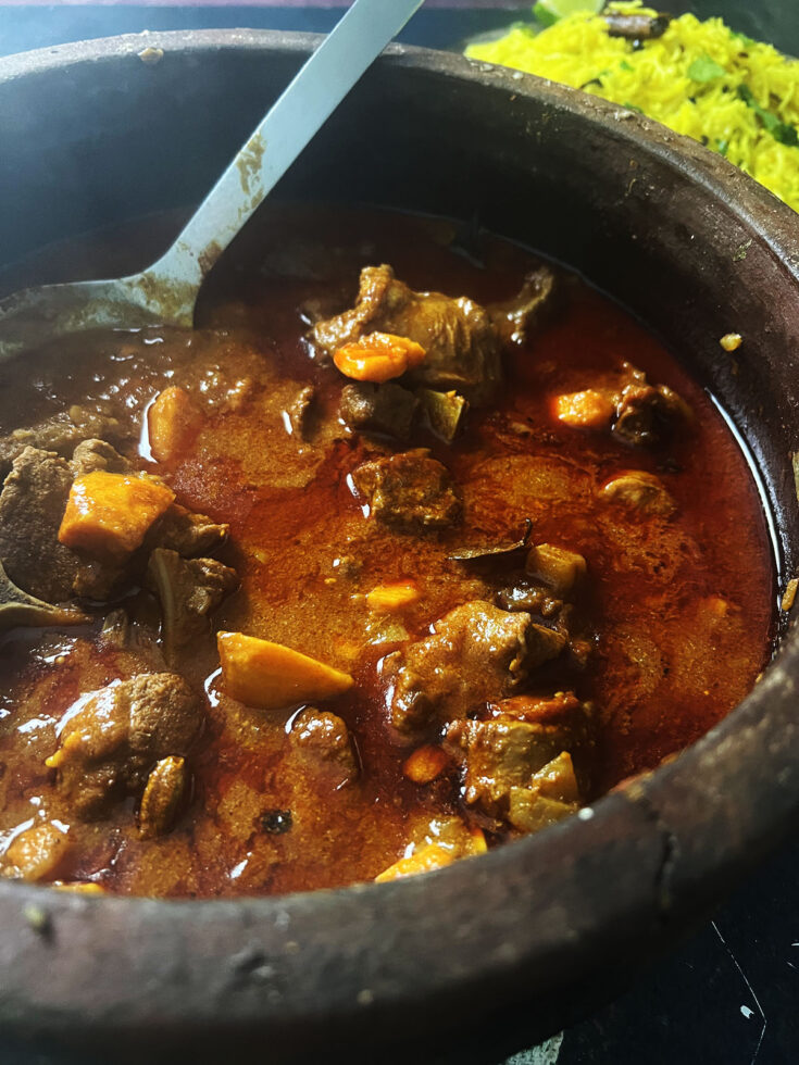 Lamb and sweet potato curry