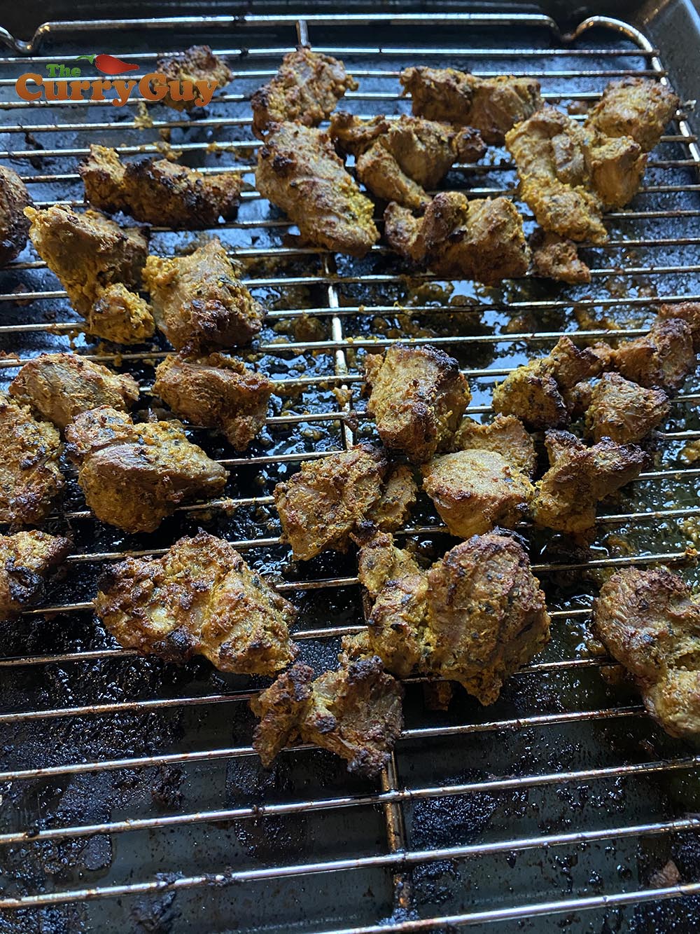 Cooked lamb tikka