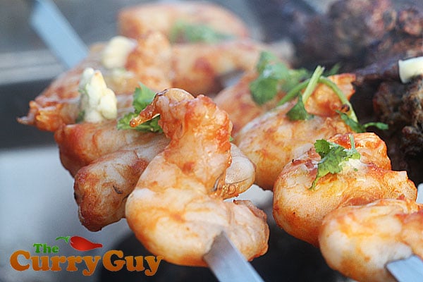 Tandoori prawns
