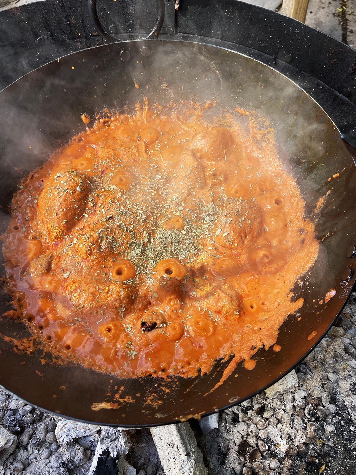 Simmering curry
