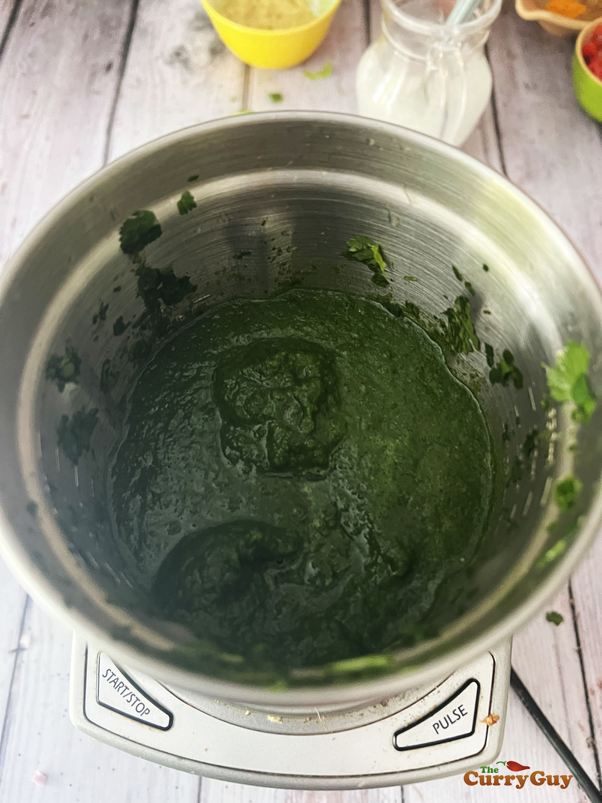 The blended spice paste.