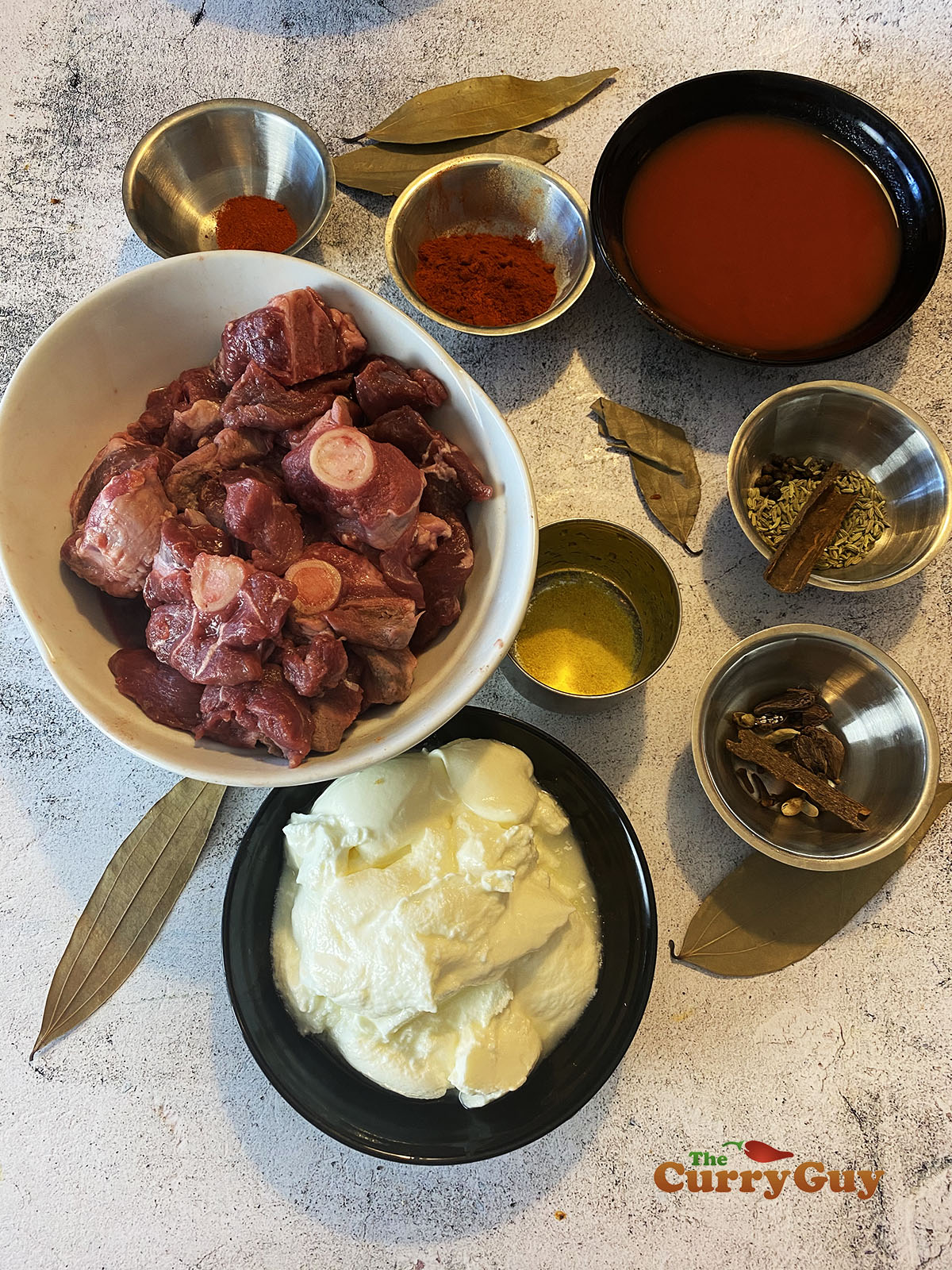 Ingredients for rogan josh