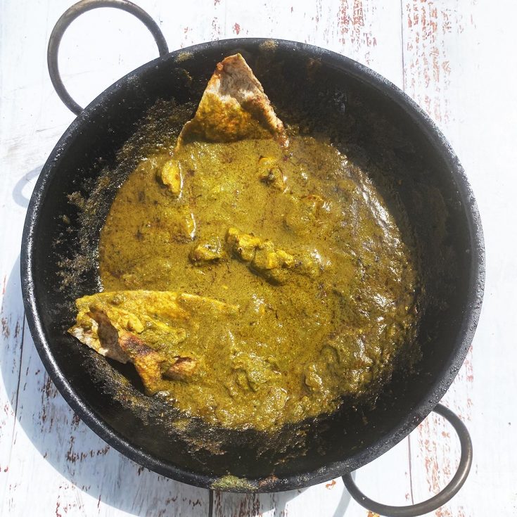 chicken saag balti